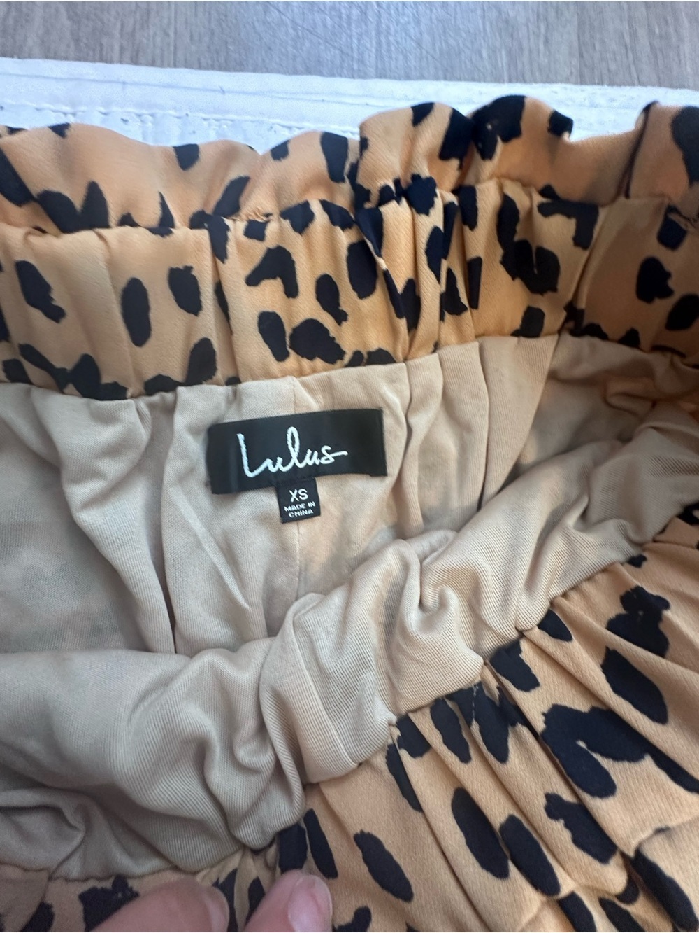 Lulu’s High Waist Leopard Pants Wide Leg Belted Palazzo Trousers pockets - Picture 4 of 7